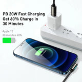 كابل Baseus CATLCS-A01 Legend Series للشحن السريع ونقل البيانات، من النوع C إلى Lightning، متوافق مع أجهزة iPhone، يدعم الشحن السريع بقوة 20 واط، طوله 2 متر، لون أسود