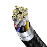 كابل Baseus CATSK-C01 USB-C - USB-C PD QC بقدرة 100 واط، 5 أمبير، سرعة نقل بيانات 480 ميجابت/ثانية، طول 2 متر - أسود