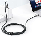 كابل Baseus CATSK-C01 USB-C - USB-C PD QC بقدرة 100 واط، 5 أمبير، سرعة نقل بيانات 480 ميجابت/ثانية، طول 2 متر - أسود