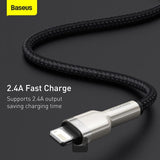 Baseus Cafule Series Metal Data Cable USB to Lightning - 2.4A / 2m / Black