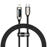 Baseus Display Fast Charging Data Cable Type-C to IP - 20W / 1m / Black