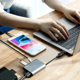 محول Baseus Exquisite من النوع C ذكر إلى USB أنثى أسود (CATJQ-B01)