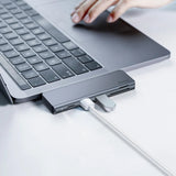 Baseus Harmonica 5 IN 1 Type-C USB Hub For Type-C Laptop Grey CAHUB-K0G