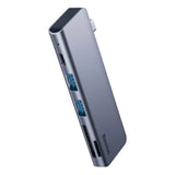 Baseus Harmonica 5 IN 1 Type-C USB Hub For Type-C Laptop Grey CAHUB-K0G