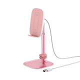 Baseus Literary Youth Desktop Bracket (Telescopic+Wireless Charging)-Rose Gold