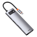 Baseus Metal Gleam 8-IN-1 Multifunctional USB Type-C Hub Grey