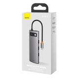 Baseus Metal Gleam 8-IN-1 Multifunctional USB Type-C Hub Grey
