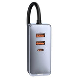 Baseus Share Together car charger 2x USB / 2x USB Type C 120W PPS Quick Charge Power Delivery gray (CCBT-A0G)