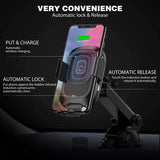 شاحن لاسلكي ذكي للسيارة من Baseus (بتصميم لاصق) - WXZN-B01