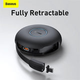 Baseus Zinc Magnetic One-For-ThreeType-C To M+L+C Pd 20W Black