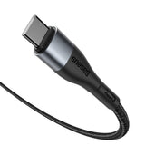كابل بيانات Baseus Zinc المغناطيسي الآمن للشحن السريع، من النوع C إلى IP PD بقوة 20 واط، طوله 1 متر، أسود اللون – CATLXC-01