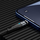 كابل بيانات Baseus Zinc المغناطيسي الآمن للشحن السريع، من النوع C إلى IP PD بقوة 20 واط، طوله 1 متر، أسود اللون – CATLXC-01