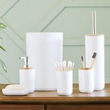 Bathroom Sanitary Set Pack Of 6 - White