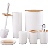 Bathroom Sanitary Set Pack Of 6 - White