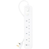 واقي من زيادة التيار من بيلكين، 4 منافذ/18 واط، USB-A/USB-C/2 متر - SRB001AR2M