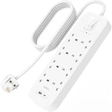 Belkin Surge Protector 8 Outlet/18W USB-A/USB-C/2Mtr-SRB003AR2M