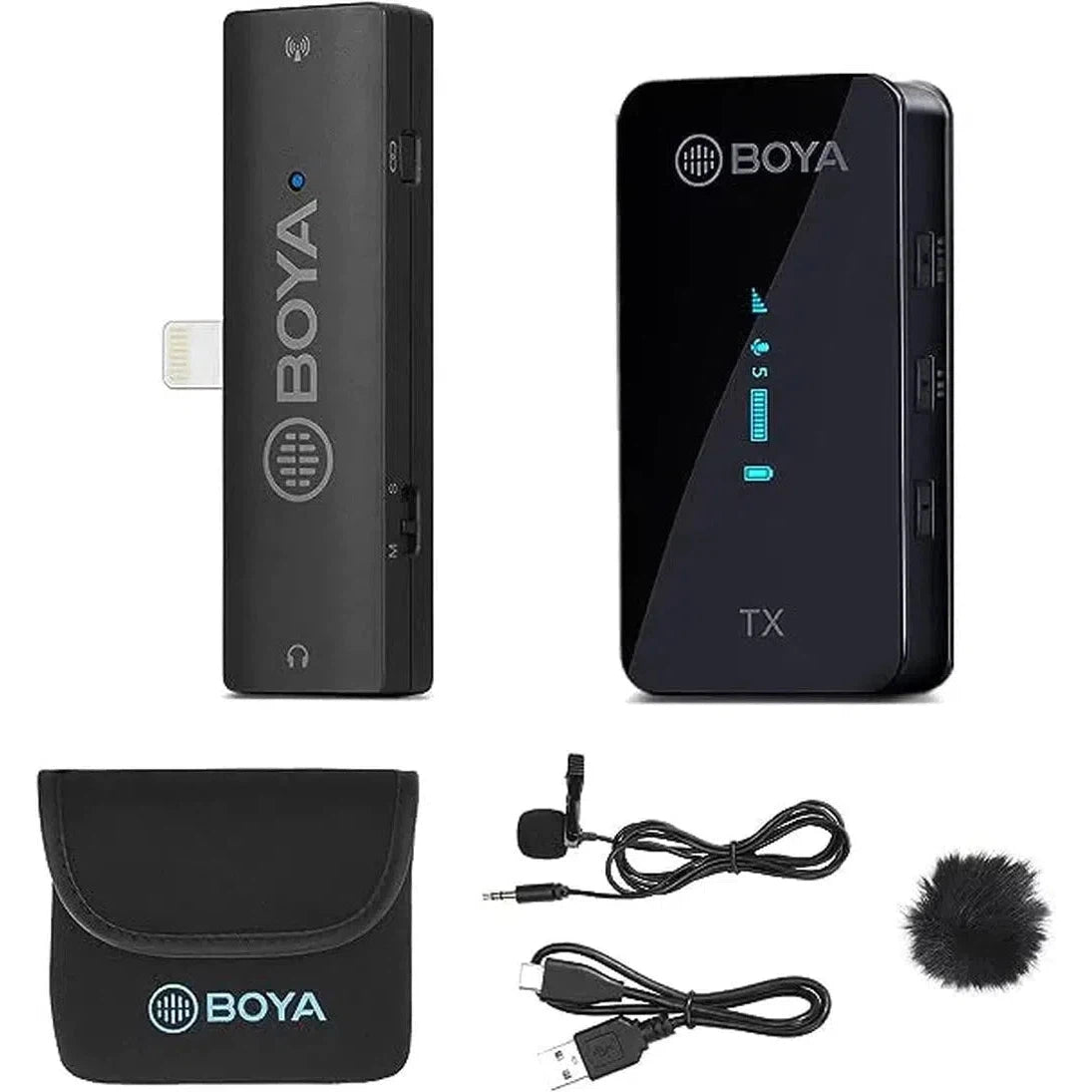 Boya 2.4Ghz Wireless Microphone For Mobile Device Like Smartphone, Pc, Tablet - Black-Microphone-BOYA-Star Light Kuwait