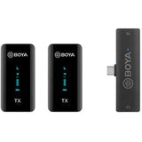 Boya 2.4Ghz Wireless Microphone For Mobile Devices Like Smartphone, Pc, Tablet (2Transmitters+1Receiver With Lightning Jack) - Black-Microphone-BOYA-Star Light Kuwait