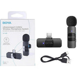 Boya By-V10 Smallest 2.4Ghz Wireless Microphone For Type-C Device-Microphone-BOYA-Star Light Kuwait