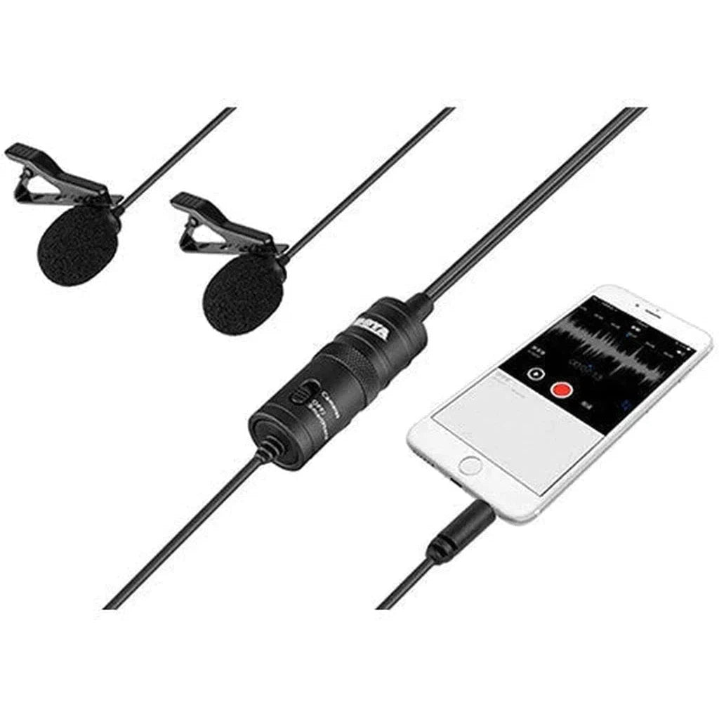 Boya Dual Mic Lavalier Microphone For Smartphones And Dslrs-Cable-BOYA-Star Light Kuwait