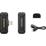 Boya Smallest 2.4Ghz Wireless Microphone With Lightning Connector For Ios Device( 1Tx+1Rx) - Black-Microphone-BOYA-Star Light Kuwait