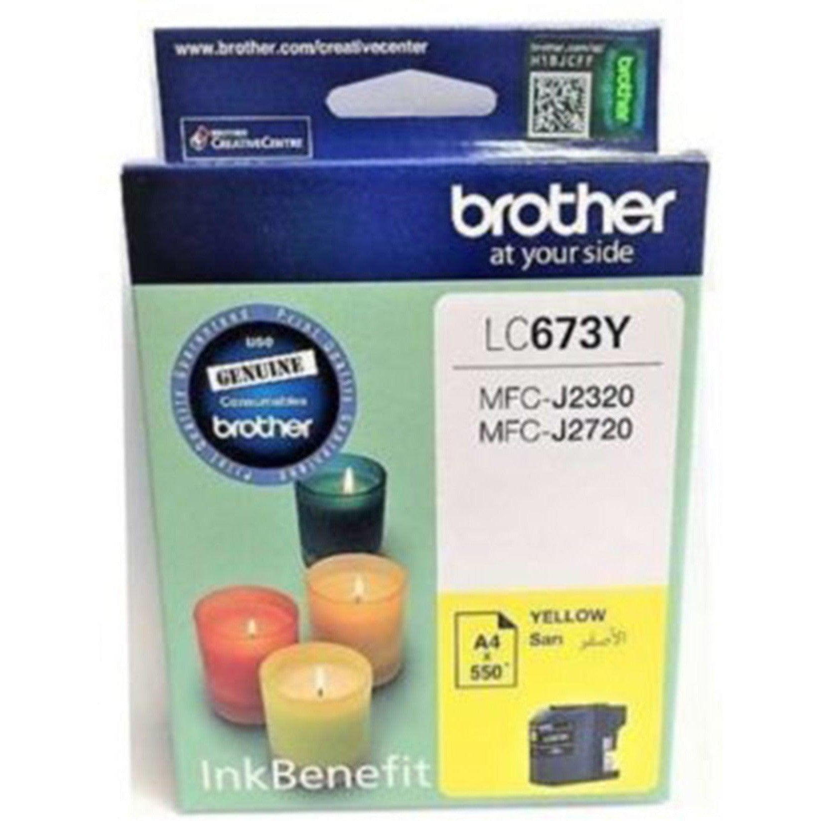 Brother Lc 673 Yellow Ink Cartridge-Inks And Toners-Brother-Star Light Kuwait