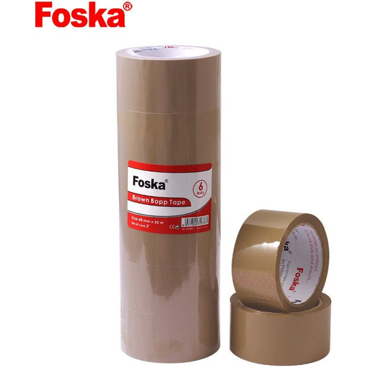 Brown Boop Tape Foska -Ct202-1 48Mm*50M-Tapes And Adhesives-Foska-Star Light Kuwait