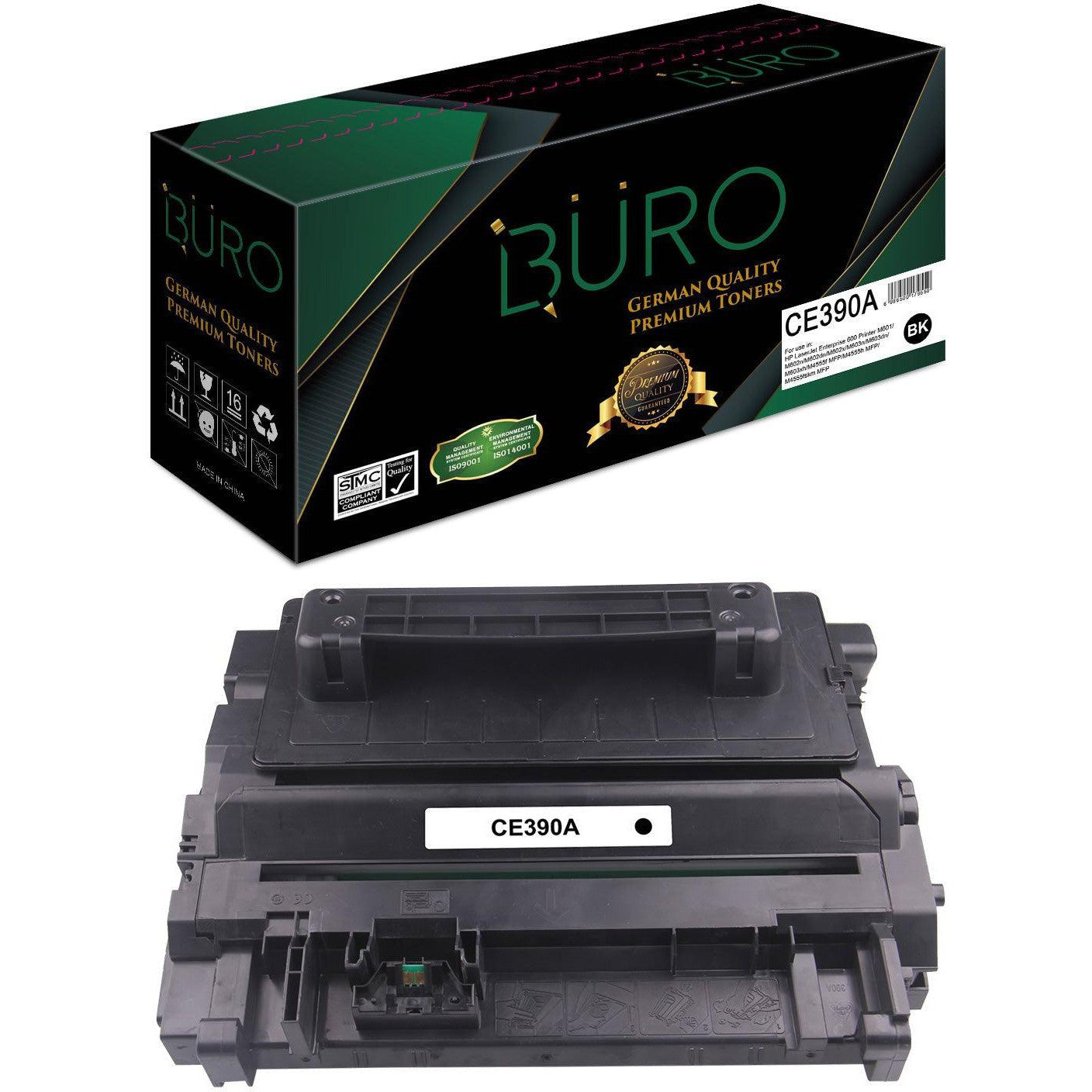 Buro Ce390A Compatible Laserjet Toner For Hp Ce390A (Black)- 90A-Compatible Inks-Buro-Star Light Kuwait