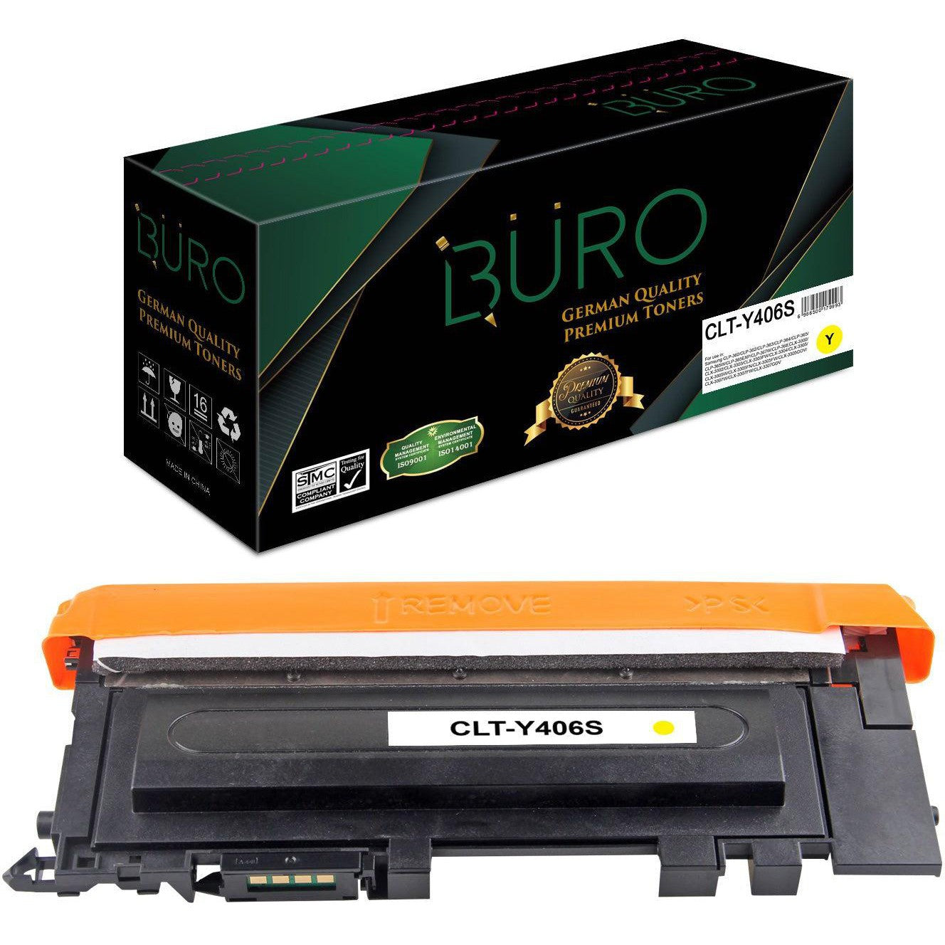 Buro Clt Y406S Compatible Toner For Samsung Yellow Clt Y406S-Compatible Inks-Buro-Star Light Kuwait