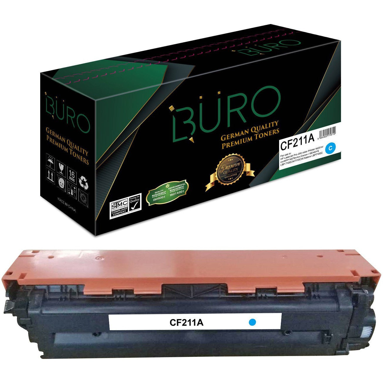 Buro Compatible Hp 125A Cb541A 128A Ce321A 131A Cf211A Magenta-Compatible Inks-Buro-Star Light Kuwait