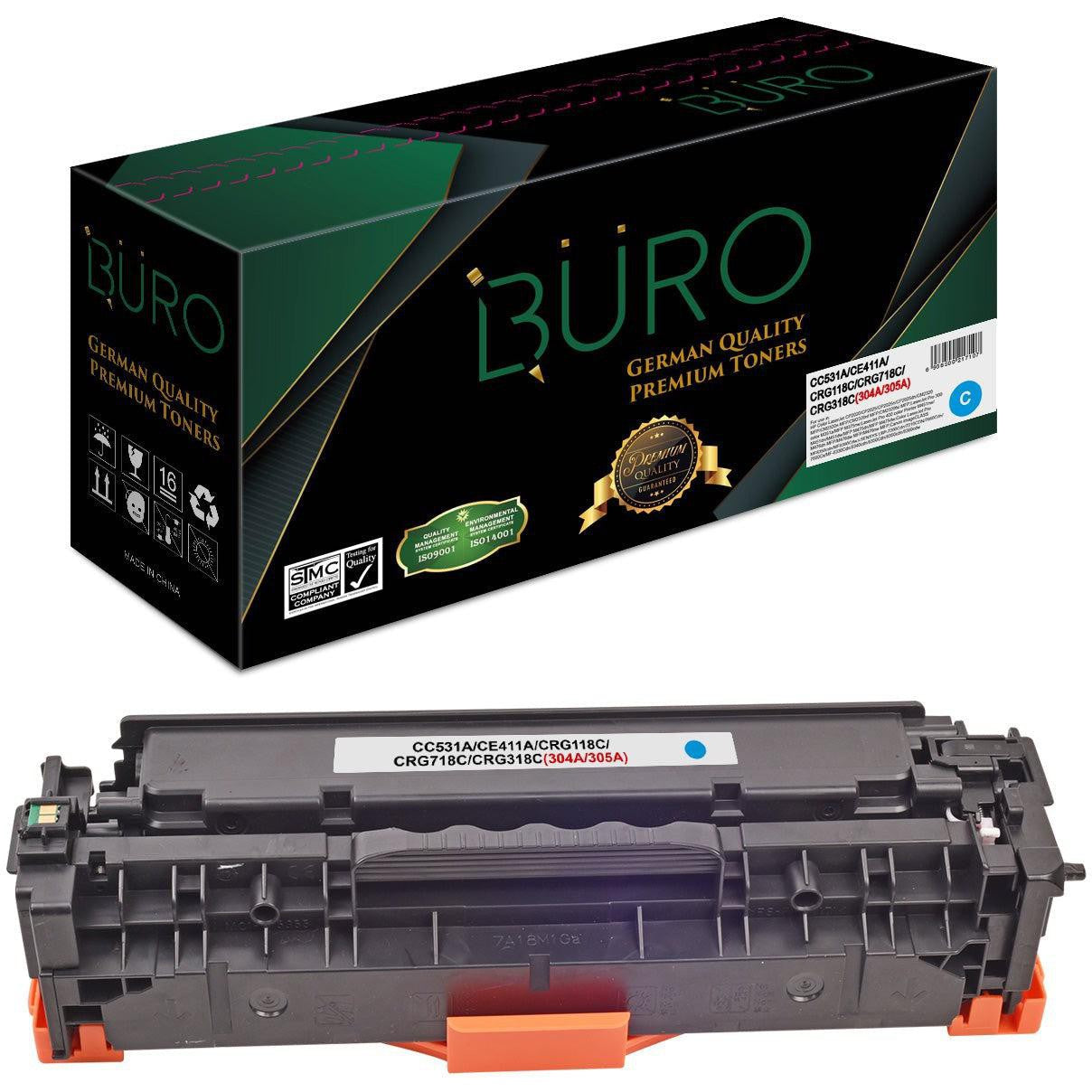 Buro Compatible Hp 304A 305A Cc531A Ce411A Cyan Canon 118C 718C 318C-Compatible Inks-Buro-Star Light Kuwait