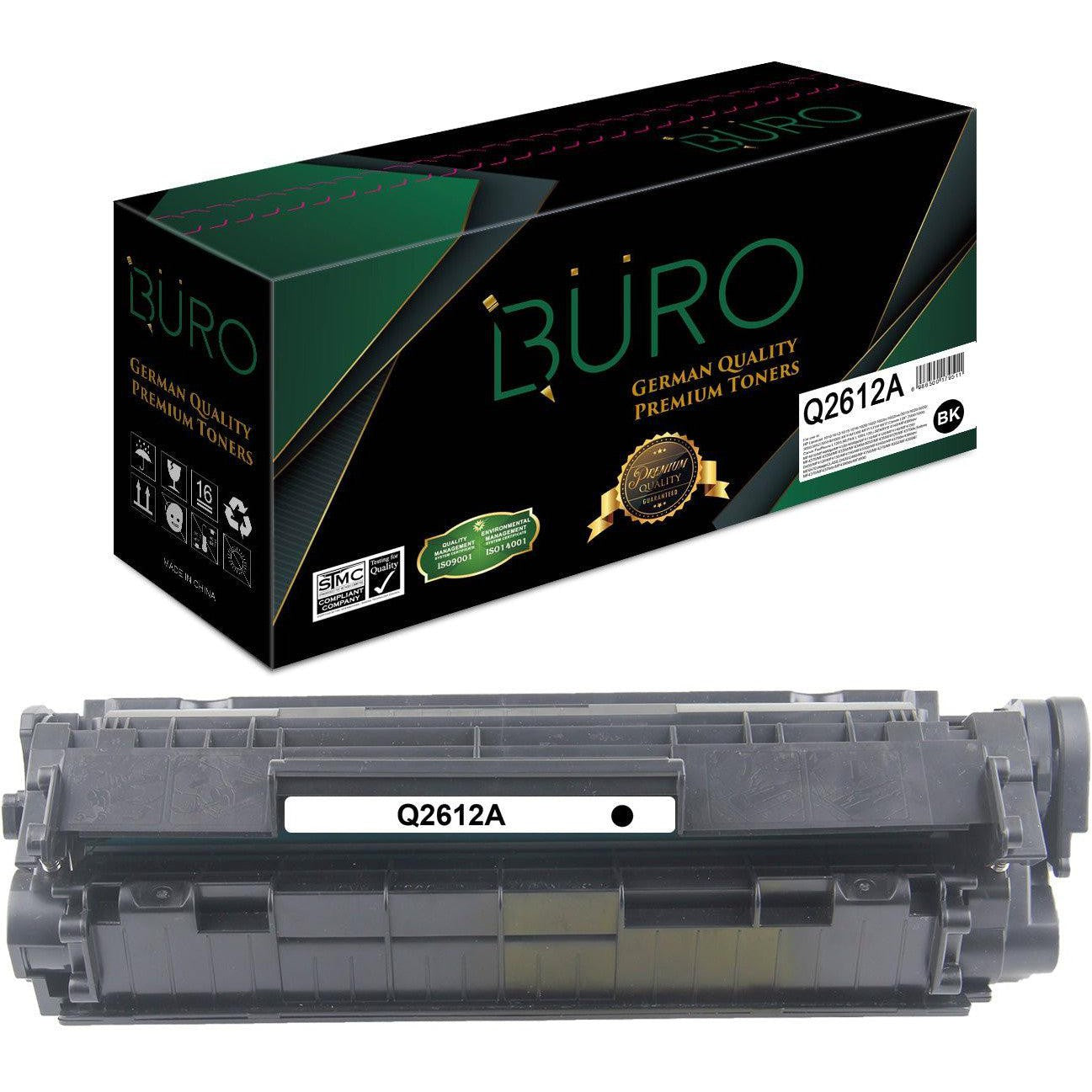 Buro Q2612A Compatible Laserjet Toner For Hp Q2612A (Black)- 12A-Compatible Inks-Buro-Star Light Kuwait