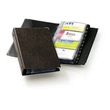 Business Card Ring binder VISIFIX 200 Leather Look - Brown