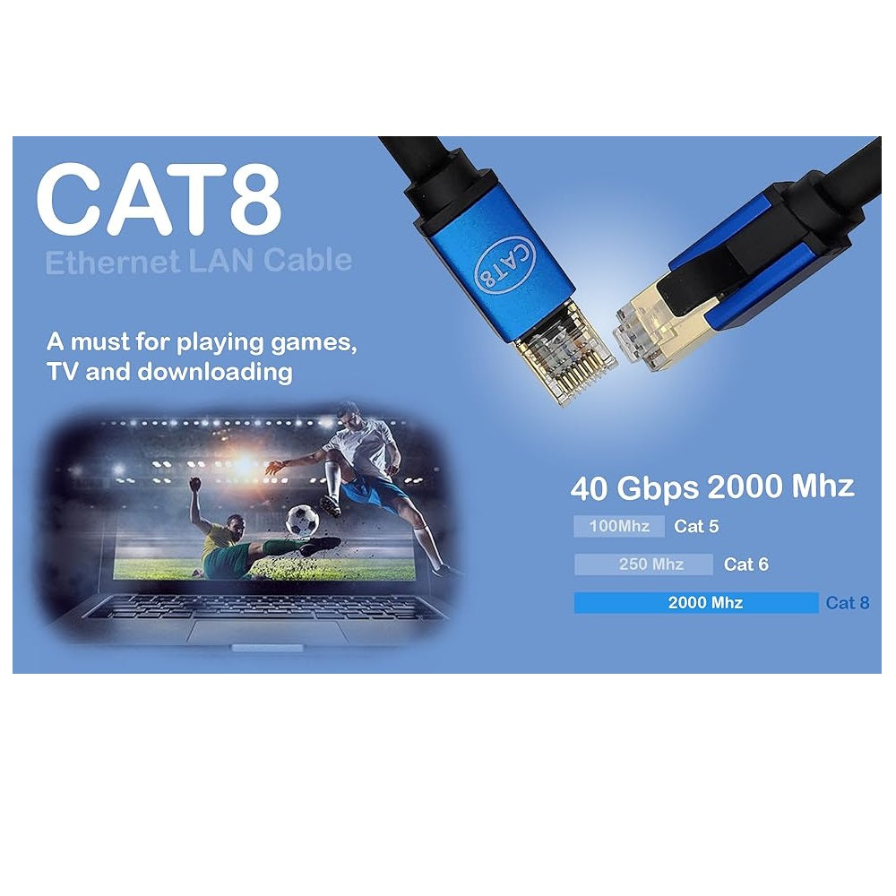 CAT8 RJ45 S/FTP 40Gbps Ethernet Network Cable – 10m - Star Light Kuwait