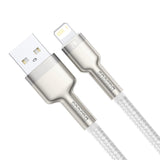 كابل Baseus USB لـ Lightning Cafule، 2.4 أمبير، 2 متر (أبيض)