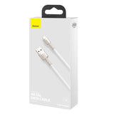 كابل Baseus USB لـ Lightning Cafule، 2.4 أمبير، 2 متر (أبيض)
