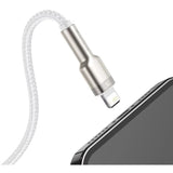 كابل Baseus USB لـ Lightning Cafule، 2.4 أمبير، 2 متر (أبيض)