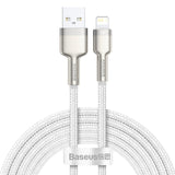 كابل Baseus USB لـ Lightning Cafule، 2.4 أمبير، 2 متر (أبيض)