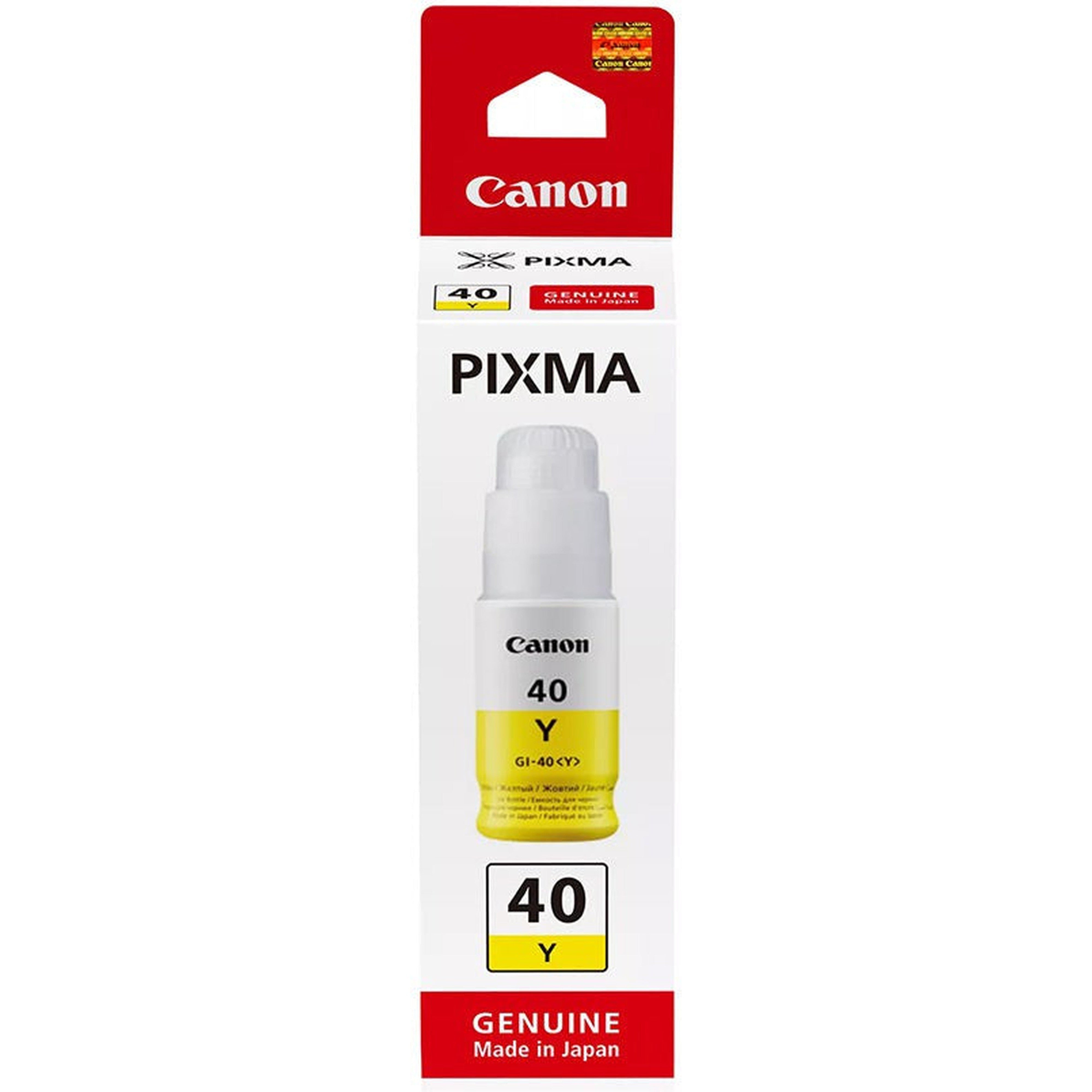 Canon Gi 40 Y Yellow High Yield Ink Bottle (3402C001)-Inks And Toners-Canon-Star Light Kuwait