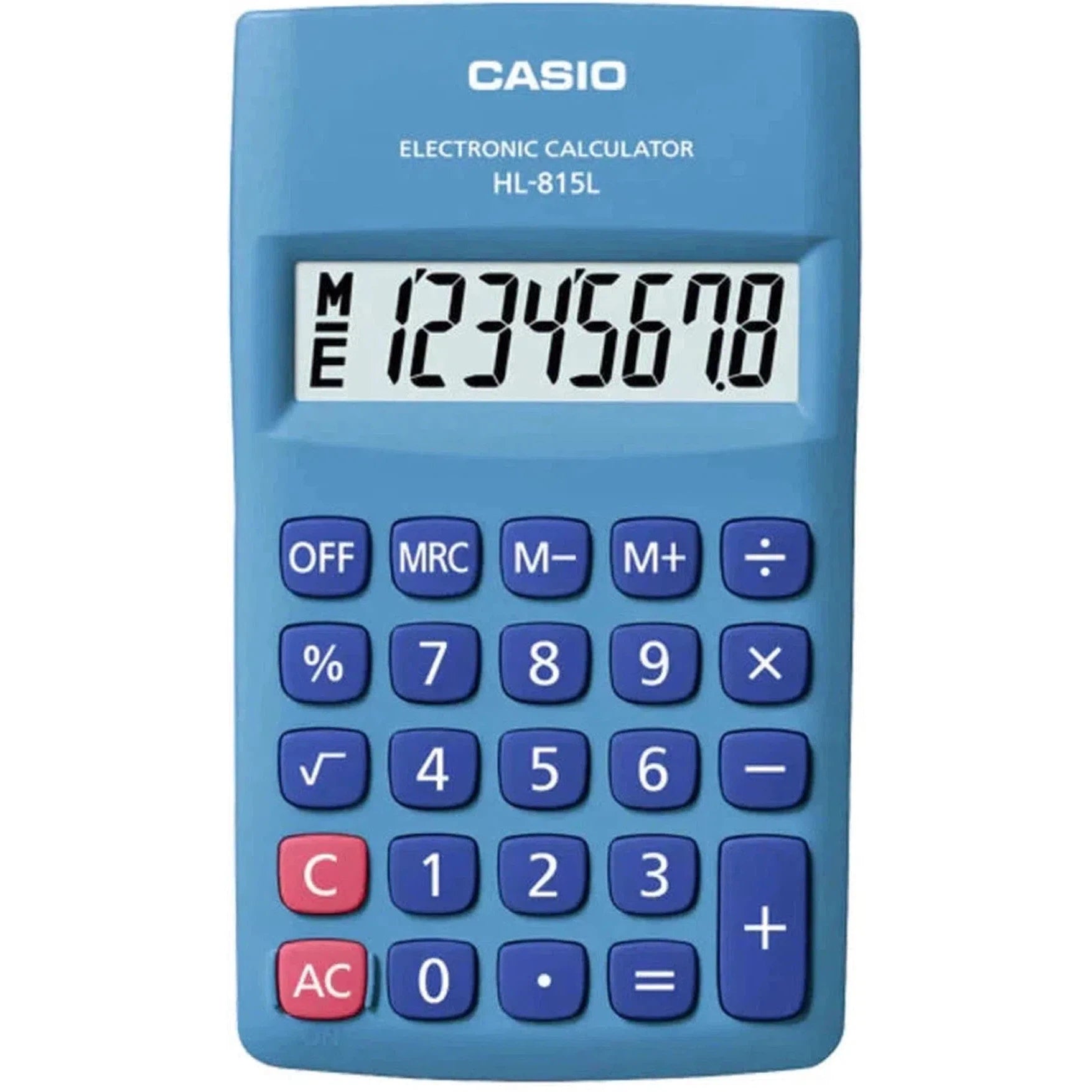 Casio 8 Digit Blue Calculator-Calculators-Casio-Star Light Kuwait