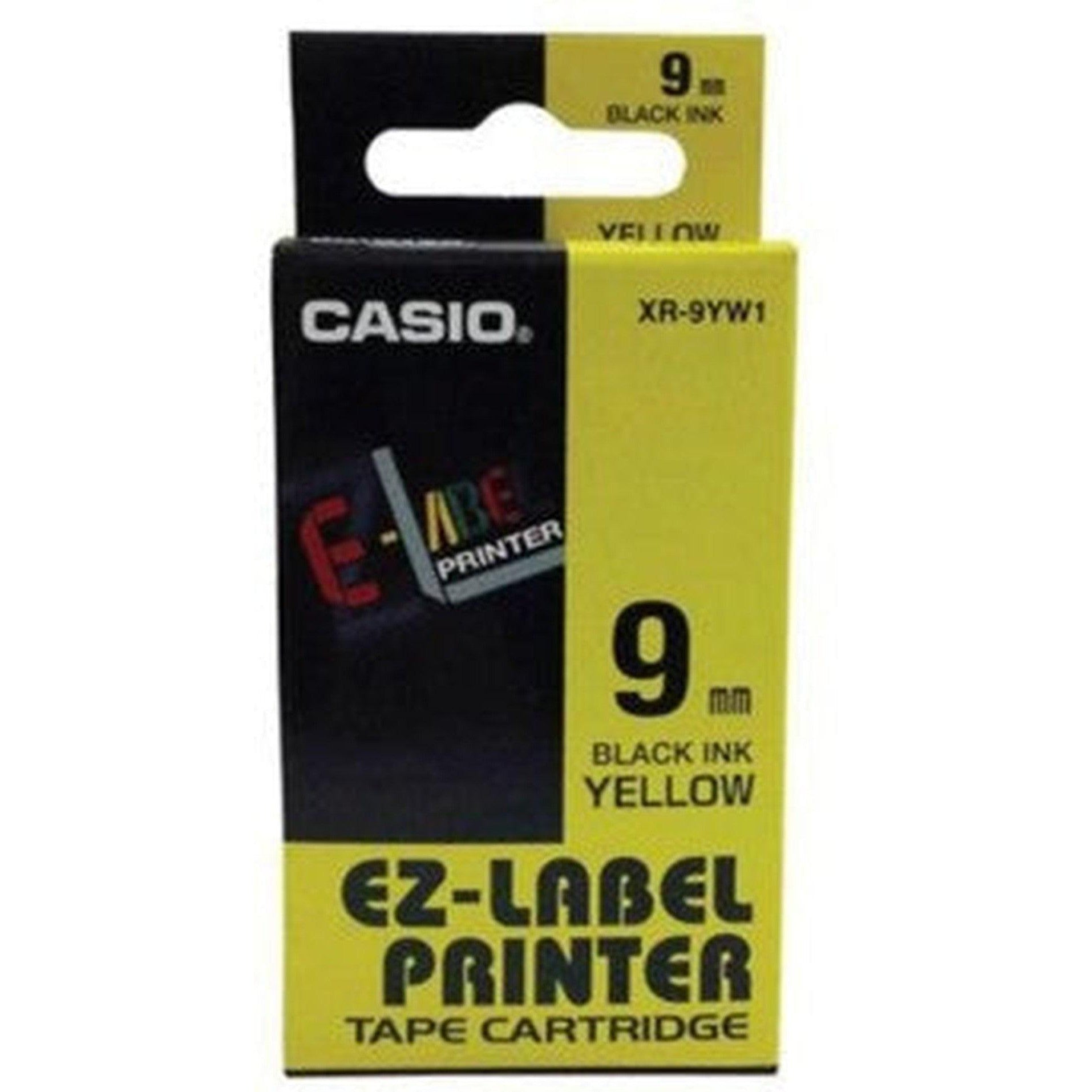 Casio Label Black And Yellow Xr 9Yw1-Label Printers-Casio-Star Light Kuwait