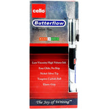 Cello Ball Pen Butterflow 0.7Mm Pack Of 12-Pens-Other-Black-Star Light Kuwait