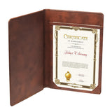 Certificate Holder PU Material - Brown Color