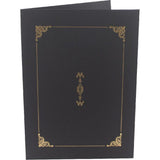 Certificate Holder with Print Black Color