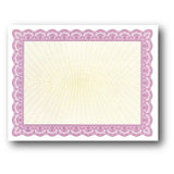 Certificate Paper Cream Color & Pink Border