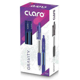 Claro Gravity Ball Pen 0.7 Mm (12/Box)-Pens-Other-Blue-Star Light Kuwait
