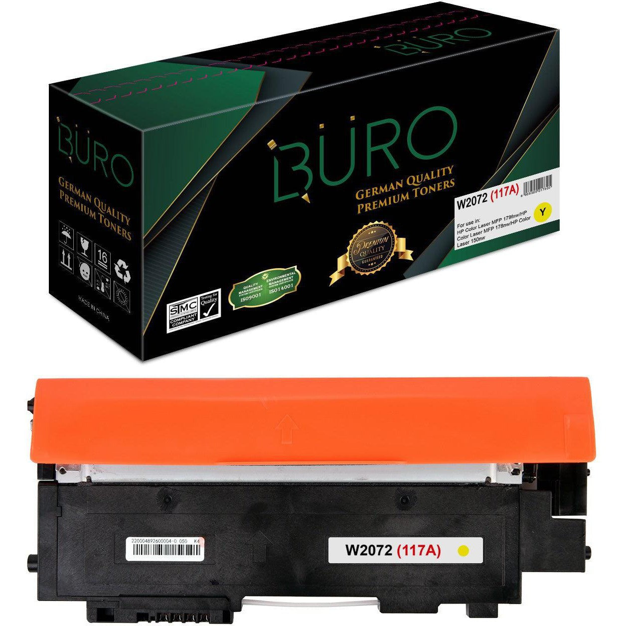 Compatible Hp 117A W2072 Yellow Toner Cartridge Buro-Compatible Inks-Compatibles-Star Light Kuwait