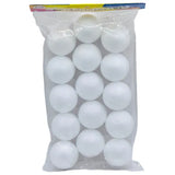 Craft Foam Balls for School Project, Weddings, Christmas, Home Decoration White - 15 Pack