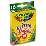 Crayola Glitter Crayons 16 Colors-Drawing And Coloring-Crayola-Star Light Kuwait