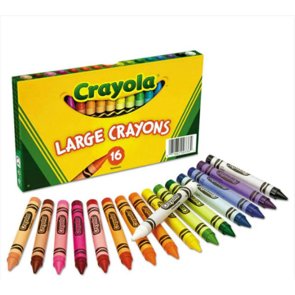 Crayola Large Crayons 16 Different Brilliant Colors | Star Light Kuwait